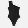 Safety Pin Gathered One-Piece Swimsuit