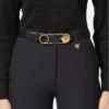 Safety Pin Leather Belt 3 cm