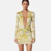 Safety Pin Underwater Barocco Mini Dress