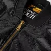 Shiny Coated Bomber Jacket