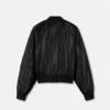 Shiny Coated Bomber Jacket