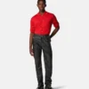 Silk-Cotton Knit Polo Cardigan