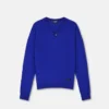 Silk-Cotton Knit V-Neck Sweater