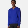 Silk-Cotton Knit V-Neck Sweater