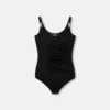 Stretch Crépe Jersey Draped Bodysuit