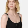 Stretch Crépe Jersey Draped Bodysuit
