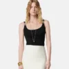Stretch Crépe Jersey Draped Bodysuit