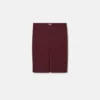 Stretch Gabardine Pencil Midi Skirt