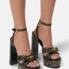Studded Gianni Ribbon Sandals 140 mm