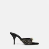Studded Opera Bow Mules 85 mm