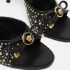 Studded Opera Bow Mules 85 mm