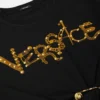 Studded Safety Pin Crop T-Shirt