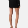 Studded Wool Mini Skirt