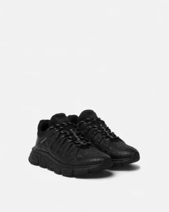 Trigreca Jacquard Leather Sneakers