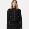 Tweed Cotton Zipped Jacket