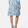 Underwater Barocco Crépe Flowy Midi Skirt