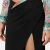 Underwater Barocco Draped Midi Skirt