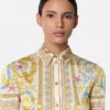 Underwater Barocco Fitted Midi Shirt Dress