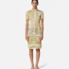 Underwater Barocco Fitted Midi Shirt Dress