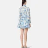 Underwater Barocco Flared Mini Shirt Dress