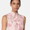 Underwater Barocco Flowy Midi Shirt Dress
