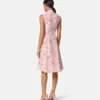 Underwater Barocco Flowy Midi Shirt Dress