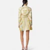 Underwater Barocco Silk Mini Shirt Dress