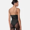 V Allover Jacquard Silk Bodysuit