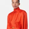 V Allover Jacquard Silk Lavalli&egrave;re Mini Dress