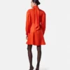 V Allover Jacquard Silk Lavalli&egrave;re Mini Dress