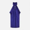 V Allover Jacquard Silk Relaxed Mini Dress