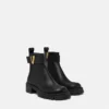 V Leather Ankle Boots