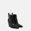 V Leather Ankle Boots 85 mm