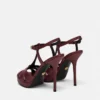 V Leather Sandals 120 mm