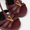 V Leather Sandals 120 mm