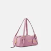 Versace Tag Suede Bowling Bag