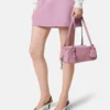 Versace Tag Suede Bowling Bag