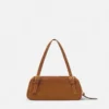 Versace Tag Suede Bowling Bag