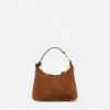 Versace Tag Suede Hobo Bag