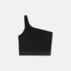 Viscose-Blend One-Shoulder Crop Top