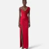 Viscose-Jersey Draped Gown