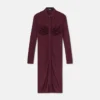 Viscose-Jersey Midi Shirt Dress