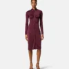 Viscose-Jersey Midi Shirt Dress