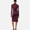 Viscose-Jersey Midi Shirt Dress