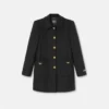 Wool-Blend A-Line Coat