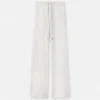Wool-Blend Flared Towel Pants
