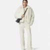 Wool-Blend Flared Towel Pants