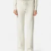 Wool-Blend Flared Towel Pants