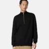 Wool-Blend Half-Zip Knit Sweater