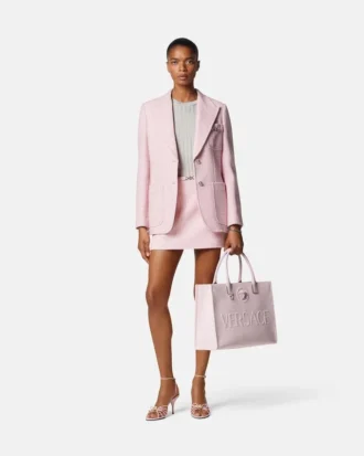 Wool Crépe Tweed A-Line Mini Skirt